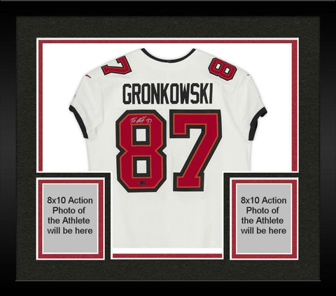 Framed Rob Gronkowski Tampa Bay Buccaneers Autographed White Nike Elite Jersey