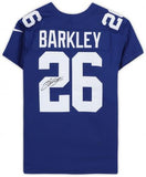 Framed Saquon Barkley New York Giants Signed Blue Elite Jersey