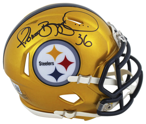 Steelers Jerome Bettis Authentic Signed Flash Speed Mini Helmet BAS Witnessed