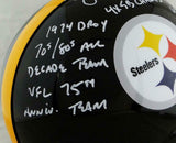 Jack Lambert Signed F/S Steelers 63-76 TB ProLine Helmet w/ Stats- JSA W Auth *W