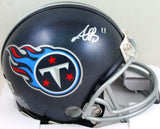 AJ Brown Autographed Tennessee Titans Mini Helmet-Beckett W Hologram *Silver