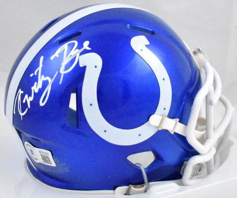 Kwity Paye Autographed Colts Flash Speed Mini Helmet #-Beckett W Hologram *White