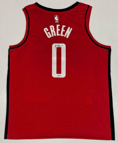 JALEN GREEN Autographed Houston Rockets Red Swingman Jersey FANATICS