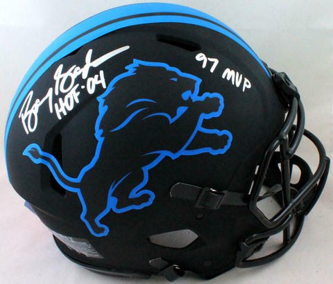 Barry Sanders Signed Lions F/S Eclipse Speed Authentic Helmet w/2Insc-Beckett