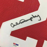 FRAMED Autographed/Signed CALVIN MURPHY 33x42 Houston Red Jersey PSA/DNA COA