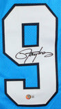 Lawrence Taylor Autographed Light Blue College Style Jersey- Beckett W *Black