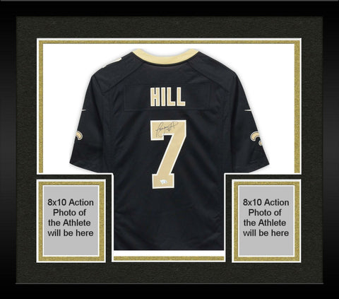 Framed Taysom Hill New Orleans Saints Autographed Nike Black Game Jersey