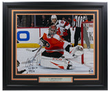 Carter Hart Signed Framed Flyers 16x20 Photo 10/9/19 1st NHL SO Fanatics