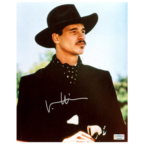 Val Kilmer Autographed Tombstone Doc Holliday 8x10 Close Up Photo