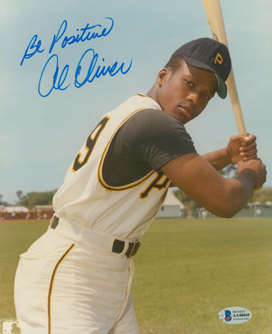 Pirates Al Oliver Be Positive Authentic Signed 8x10 Photo BAS #AA48049
