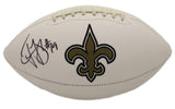 Ted Ginn Jr Autographed/Signed New Orleans Saints Logo Football JSA 22176