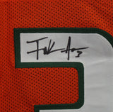 Frank Gore Autographed/Signed College Style Orange XL Jersey Beckett BAS 34529