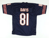 Rashied Davis Signed Chicago Jersey Ins. "Bear Down! & 06 NFL Champs!" (JSA COA)