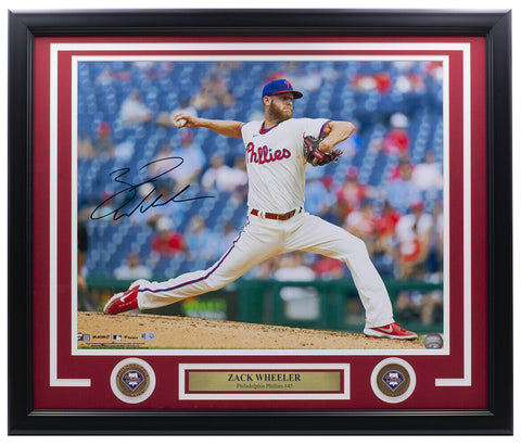 Zach Wheeler Signed Framed 16x20 Philadelphia Phillies Photo MLB Fanatics