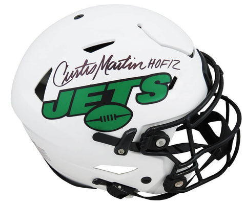 Curtis Martin Signed Jets Lunar Eclipse SpeedFlex Auth Helmet w/HOF'12 - SS COA