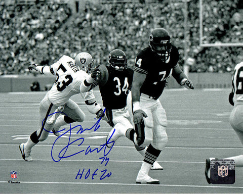 Jim Covert Signed Chicago Bears B&W Action 8x10 Photo w/HOF'20 - SCHWARTZ COA