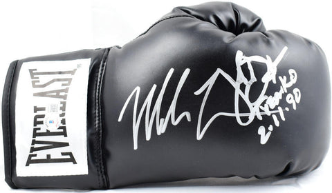 Mike Tyson Buster Douglas Signed Black Everlast Boxing Glove-Beckett W Holo *R
