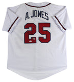 Andruw Jones Authentic Signed White Pro Style Jersey Autographed BAS