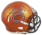 Bears Cole Kmet Authentic Signed Flash Speed Mini Helmet BAS Witnessed