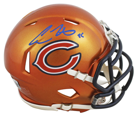 Bears Cole Kmet Authentic Signed Flash Speed Mini Helmet BAS Witnessed