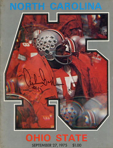 Archie Griffin Signed 9/27/1975 Ohio State vs North Carolina Program PSA 38241