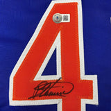 Framed Autographed/Signed Bartolo Colon 33x42 New York Blue Jersey BAS COA
