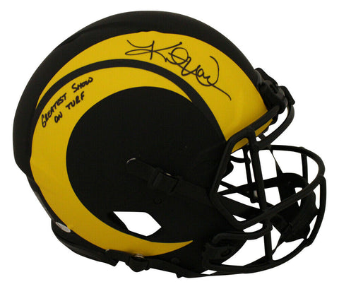 Kurt Warner Signed St Louis Rams Authentic Eclipse Speed Helmet GSOT BAS 31139