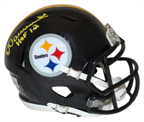 Dermontti Dawson Signed Pittsburgh Steelers Speed Mini Helmet HOF BAS 38878