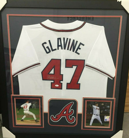 Tom Glavine Signed Atlanta Braves 36"x 39" Framed Signed Jersey (JSA COA)