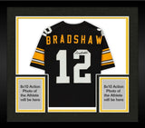 FRMD Terry Bradshaw Pittsburgh Steelers Signed Black Mitchell & Ness Auth Jersey