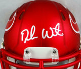 Deshaun Watson Autographed Houston Texans Blaze Mini Helmet- JSA Auth *Silver