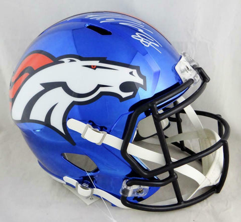 Von Miller Autographed F/S Denver Broncos Chrome Helmet - JSA W Auth *White