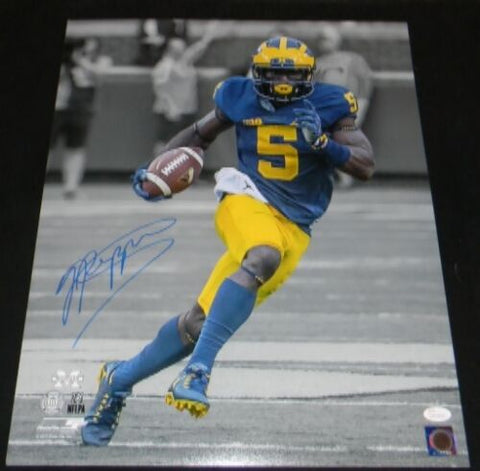 JABRILL PEPPERS AUTOGRAPHED SIGNED MICHIGAN WOLVERINES 16x20 SPOTLIGHT PHOTO JSA