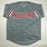 Autographed/Signed MAIKEL FRANCO Philadelphia Grey Baseball Jersey JSA COA Auto
