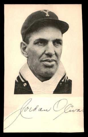 Jordan Olivar Autographed 4x6 Cut Signature Yale Bulldogs Football Coach 189588