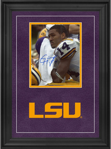 Michael Clayton LSU Tigers Deluxe Framed Signed 8" x 10" Towel On Face Photo