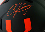 Andre Johnson Autographed Miami Hurricanes F/S Eclipse Speed Helmet - JSA W Auth