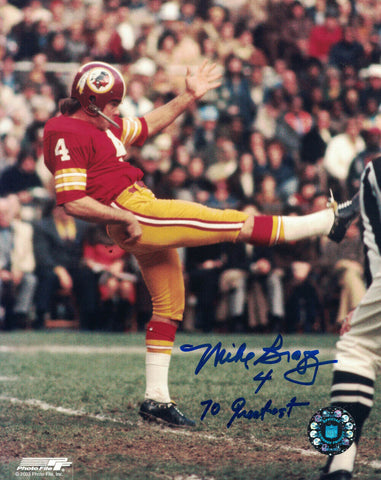 Mike Bragg Autographed Washington Redskins 8x10 Photo 70 Greatest 27800