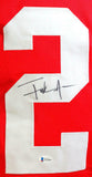 Frank Gore Autographed Red Pro Style Jersey -Beckett W Auth *Black