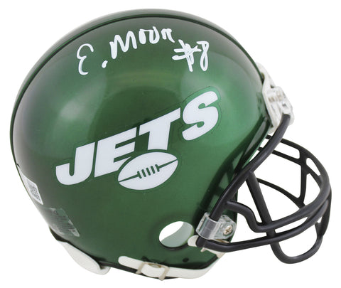 Jets Elijah Moore Authentic Signed Green Rep Mini Helmet BAS Witnessed