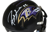 Ray Lewis Autographed Baltimore Ravens Speed Mini Helmet Beckett 37455