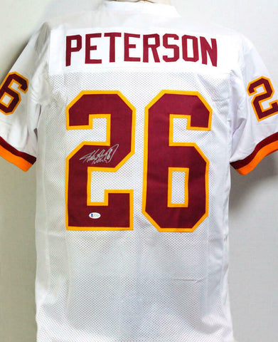 Adrian Peterson Autographed White Pro Style Jersey- Beckett Authentication *2
