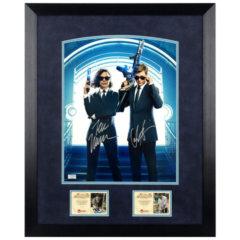 Tessa Thompson, Chris Hemsworth Autographed Men in Black 11x14 Framed Photo
