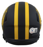 Redskins John Riggins Authentic Signed Eclipse Speed Mini Helmet BAS Witnessed