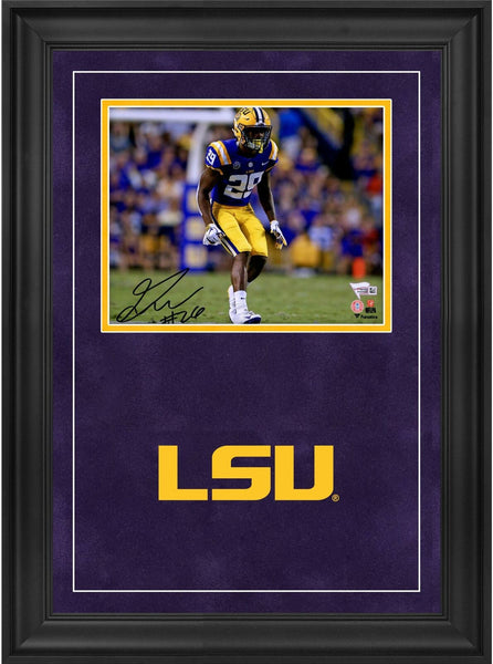 Greedy Williams LSU Tigers Deluxe Frmd Signed 8" x 10" DB Stance Photo