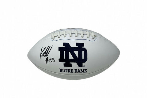 Kyren Williams Signed Notre Dame Fighting Irish Logo Football (Beckett Hologram)