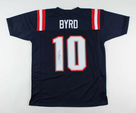 Damiere Byrd Signed New England Patriots Jersey (JSA COA) Starting Wide Receiver