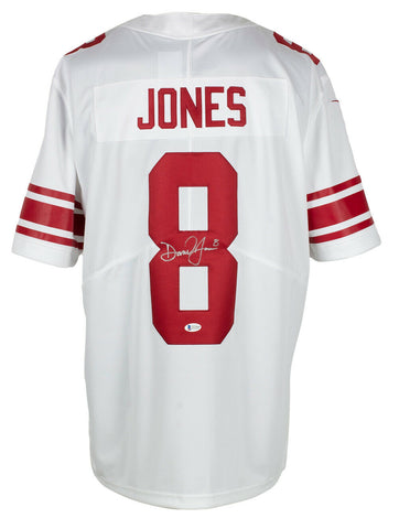 Daniel Jones Signed New York Giants White Nike Limited Football Jersey BAS ITP