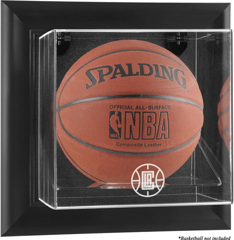 LA Clippers Black Framed Wall-Mountable Team Logo Basketball Case