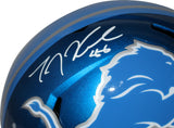 TJ Hockenson Autographed/Signed Detroit Lions F/S Flash Speed Helmet BAS 34251